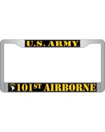 LIC.FRAME,ARMY,101ST (CHROME) AUTO