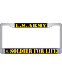 LIC.FRAME,ARMY,Soldier For Lif (CHROME) AUTO