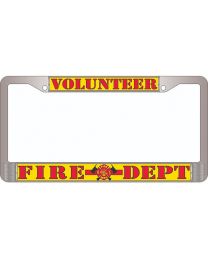 LIC.FRAME,FIRE-VOLUNTEER (CHROME) AUTO