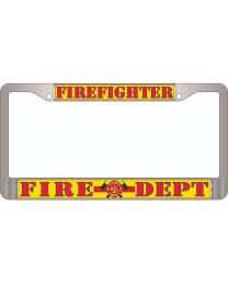 LIC.FRAME,FIREFIGHTER (CHROME) AUTO