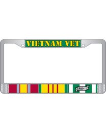LIC.FRAME,VIETNAM VETERAN (CHROME) AUTO