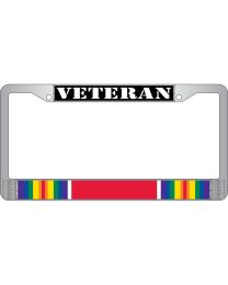 LIC.FRAME,WWII VETERAN (CHROME) AUTO
