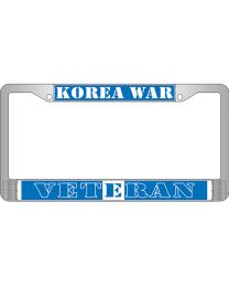 LIC.FRAME,KOREA VETERAN (CHROME) AUTO