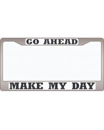 LIC.FRAME,MAKE MY DAY (CHROME) AUTO