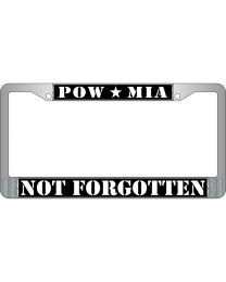 LIC.FRAME,POW*MIA (CHROME) AUTO