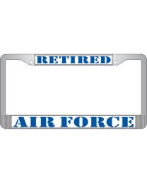 LIC.FRAME,USAF,RETIRED (CHROME) AUTO