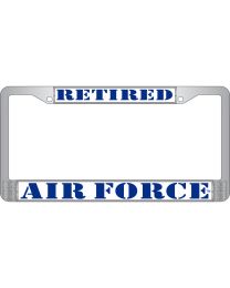 LIC.FRAME,USAF,RETIRED (CHROME) AUTO