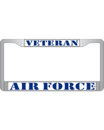 LIC.FRAME,USAF,VETERAN (CHROME) AUTO