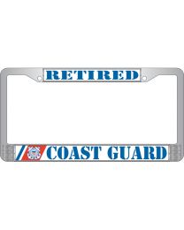 LIC.FRAME,USCG,RETIRED (CHROME) AUTO
