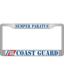LIC.FRAME,USCG,SEMPER PARATUS (CHROME) AUTO