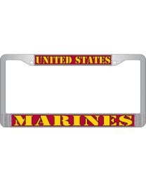 LIC.FRAME,USMC (CHROME) AUTO