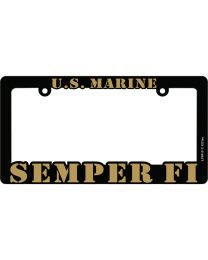 LIC.FRAME,USMC,SEMPER FI (Hvy.Plastic) AUTO