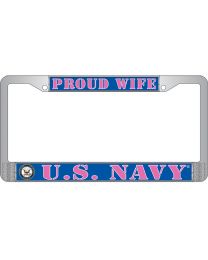 LIC.FRAME,USN,Wife (CHROME) AUTO