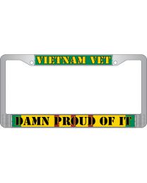 LIC.FRAME,VIETNAM VETERAN (CHROME) AUTO