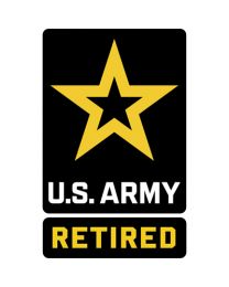 PATCH-ARMY LOGO,RETIRED (2 PC)