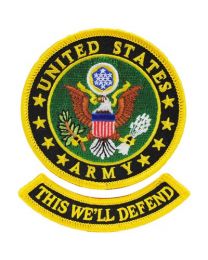 PATCH-ARMY SYMBOL,WE'LL DEFEND (2 PC)