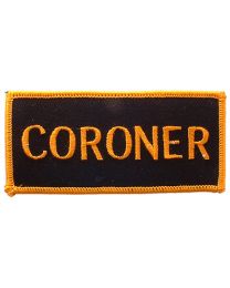 PATCH-ARMY,TAB,CORONER (GLD/BLK)