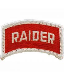 PATCH-ARMY,TAB,RAIDER (WHT/RED)