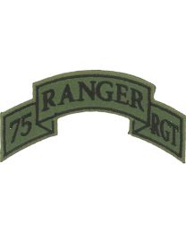 PATCH-ARMY,TAB,RANGER.75TH (SUBDUED)