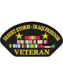 PATCH-GULF WAR,HAT,VET DEST.STORM & IRAQI FREED.