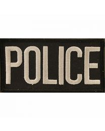 PATCH-POLICE TAB (SLV/BLK)