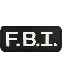 PATCH-FBI TAB (WHT/BLK)