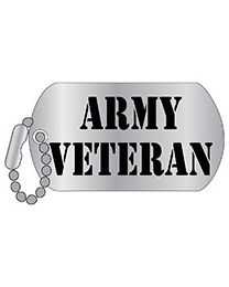 PIN-ARMY,VETERAN "DOG TAG"