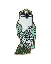 PIN-BIRD,OWL,SNOWY  