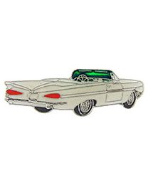 PIN-CAR,CHEVY,'59,CONV (WHT)