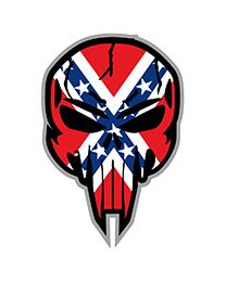 PIN-CONFEDERATE SKULL  