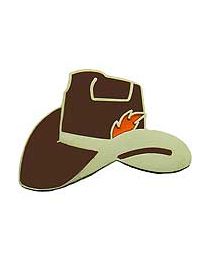 PIN-COWBOY,HAT,BROWN  