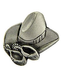 PIN-COWBOY,HAT/SPURS  
