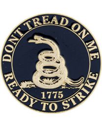 PIN-DONT TREAD ON ME,BLK  