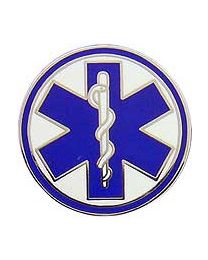 PIN-EMS STAR OF LIFE (Rod of Asclepius)