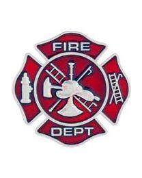 PIN-FIRE DEPT LOGO (PWT/RED)