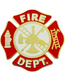 PIN-FIRE DEPT LOGO (WHT/RED)