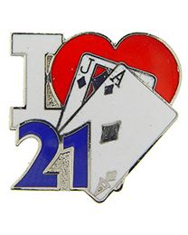 PIN-GAME,CARD,I HEART 21  