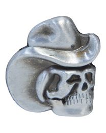 PIN-SKULL,COWBOY HAT  