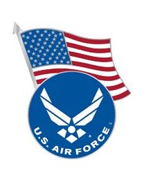PIN-USAF SYMBOL/USA FLAG  