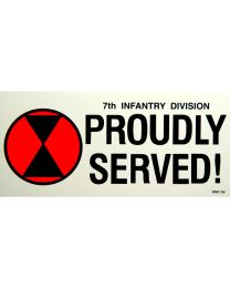 STICKER-U.S. ARMY,007TH DIV  
