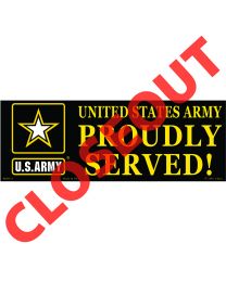 STICKER-ARMY PROUDLY SERVED  