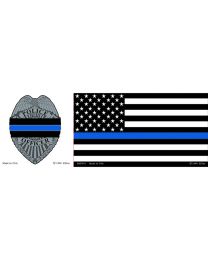 STICKER-POLICE,BLUE LINE HONOR  