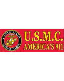 STICKER-USMC,AMERICAS 911  