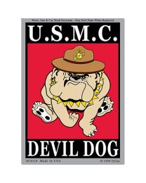 STICKER-USMC,DEVIL DOG  