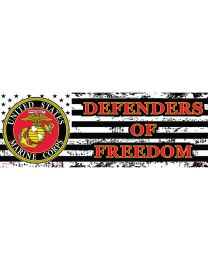 STICKER-USMC,DEFENDERS OF FREEDOM