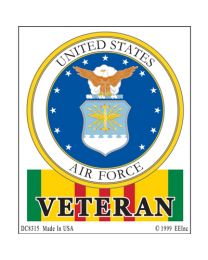 STICKER-VIETNAM,USAF VET (Clear Vinyl)