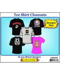 TEE-CLOSEOUT (25PC MIX)